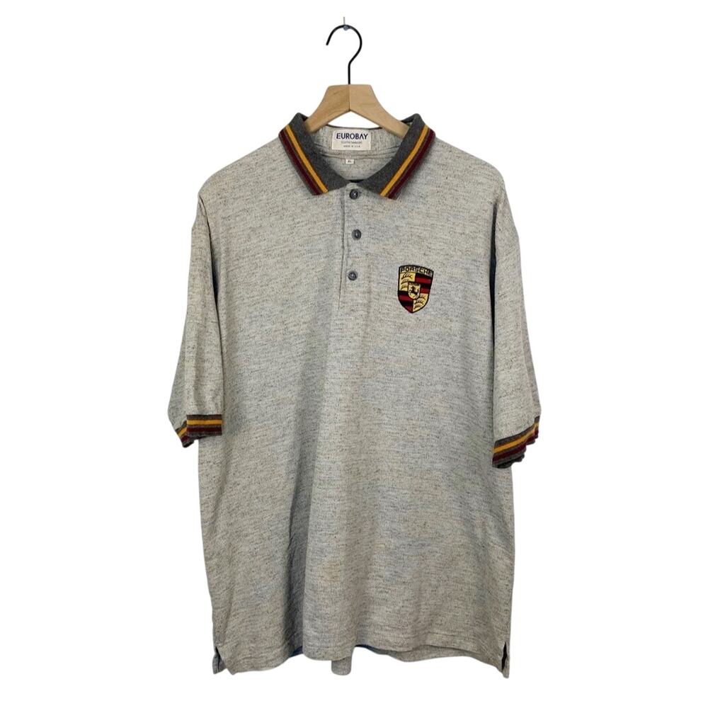 Ferrari grey speckled polo shirt size xl